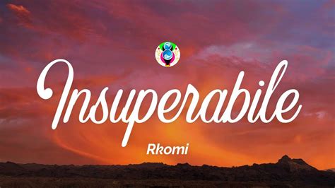 Rkomi INSUPERABILE Testo Lyrics YouTube