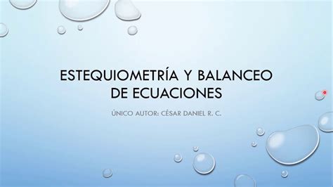 Curso Unam Justo Sierra Estequiometr A Y Balanceo De Ecuaciones