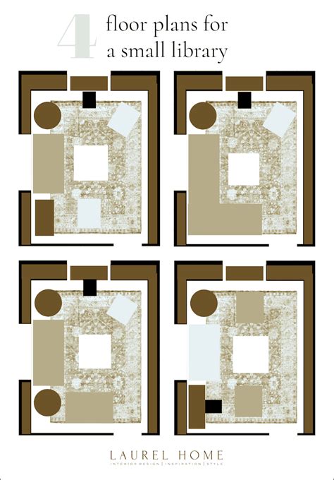 4 Floor Plans For A Small Library Not Mismatched Furniture Laurel Home