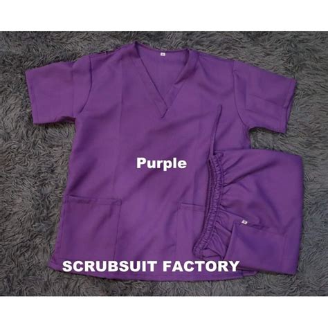 Scrub Suit Set Plain Katrina Fabric V Neck Unisex Shopee Philippines