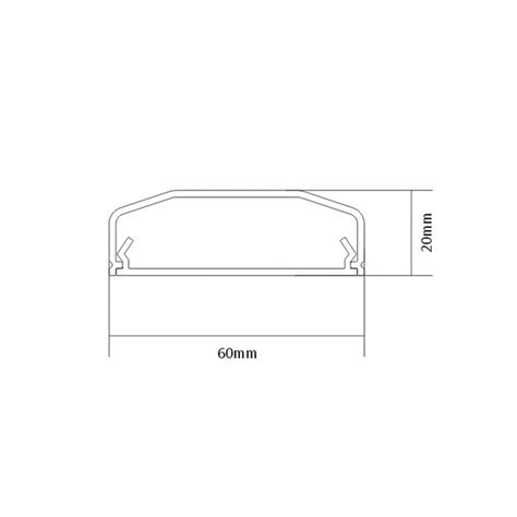 GOULOTTE PASSE CÂBLES DROITE PVC 60 x 750 mm BLANC