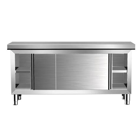 Stainless Steel Sliding Door Workbench Kitchen Dahe Hotel Double