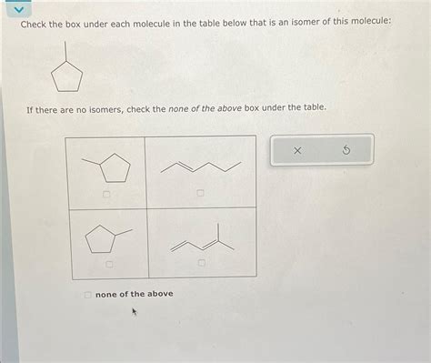 Solved Check The Box Under Each Molecule In The Table Below Chegg