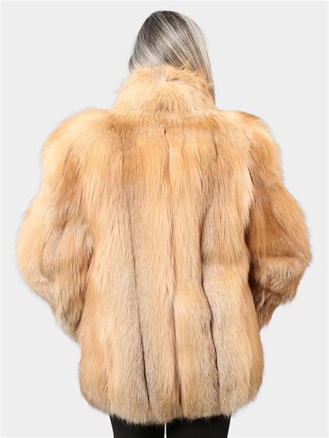 Natural Red Fox Fur Jacket Womens Fur Jacket Estate Furs