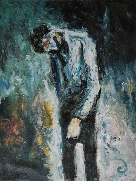 The Sad Man Painting By Manu Fine Art Saatchi Art