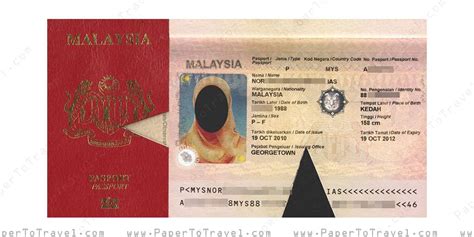 Malaysia International Passport — Model H 2010 — 2012 Icao Biometric Epassport Variety I