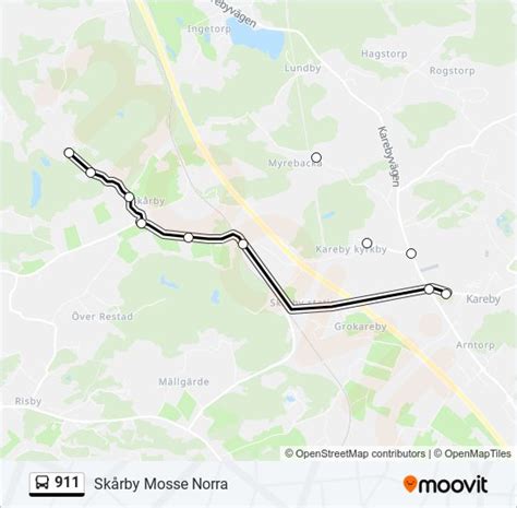 911 Route Schedules Stops Maps Skårby Mosse Norra Updated