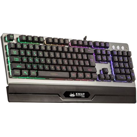 Teclado Gamer Knup Pro Kp Qwerty Portugu S Brasil Cor Prata E