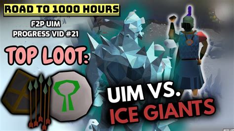 Osrs F2p Uim Progress Vid 21 Spent 15 Hours At Ice Giants Youtube