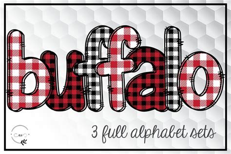 Buffalo Plaid Alphabet Set 3 Sets Individual 1887796