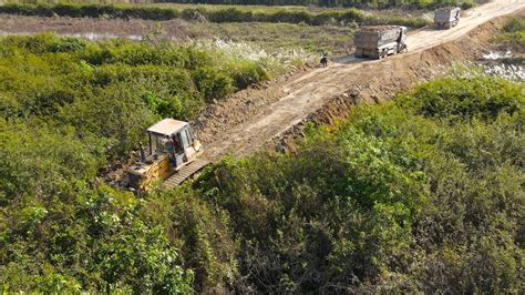 Amazing Techniques Building New Road Connecting By Skills Operator