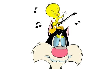 Tweety Bird And Sylvester Cat Music Notes Desktop Hd Wallpaper ...