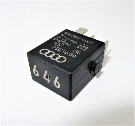 413 VW Seat Black 646 5 Pin Multi Use Relay 4H0951253C SN7 V23374 A1001