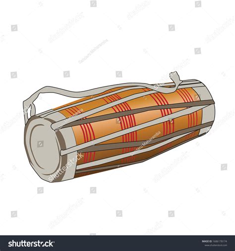 Sri Lankan Traditional Drum Vector Illustration Stock Vector Royalty