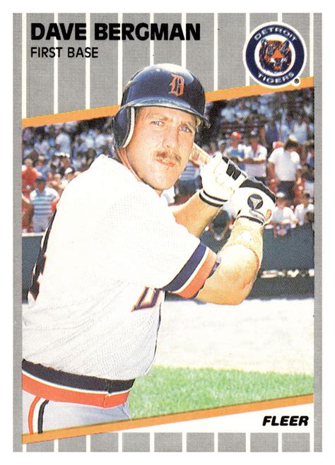 1989 Fleer 129 Dave Bergman Detroit Tigers Ebay