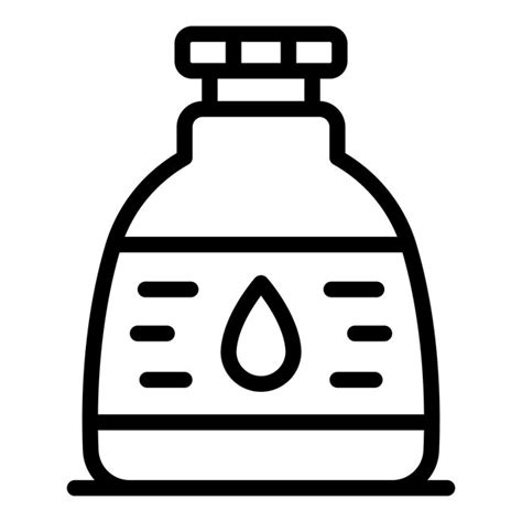 Vector De Contorno Del Icono De La Botella De Limpiador Producto