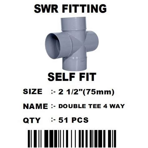 SWR DOUBLE TEE 4 WAY 75mm At Rs 79 Piece Pvc Pipe Fitting In Rajkot