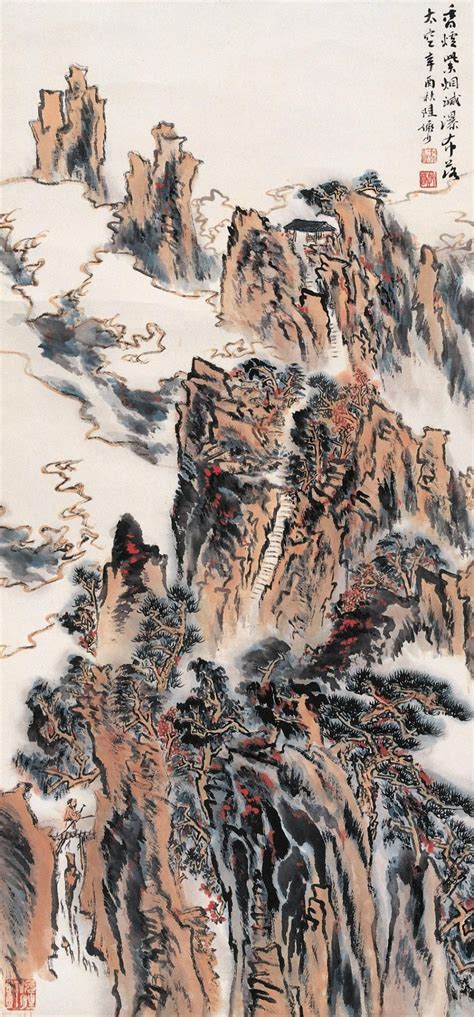 陆俨少48幅高清山水画作品欣赏陆俨少山水画山水新浪新闻