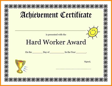 Good Job Certificate Template