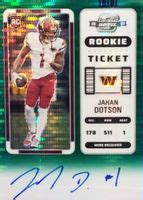 Jahan Dotson 2022 Contenders Optic 121 Rookie Ticket Auto Green