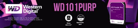 WD101PURP- Disco Duro de 10 TB Purple PRO/ Especial para IA