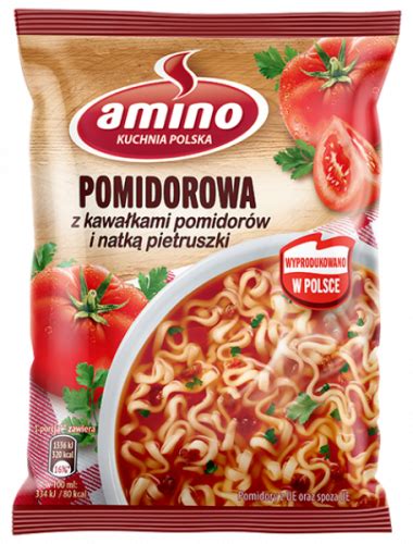 Zupa Nudle Pomidorowa 61g Amino Food Plus Online Shop Polski Sklep