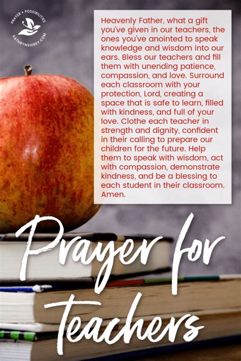 Prayer For Teachers Artofit