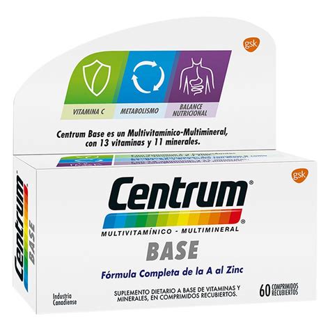 Centrum Base Multivitamínico Suplemento Dietario Farmacia Leloir