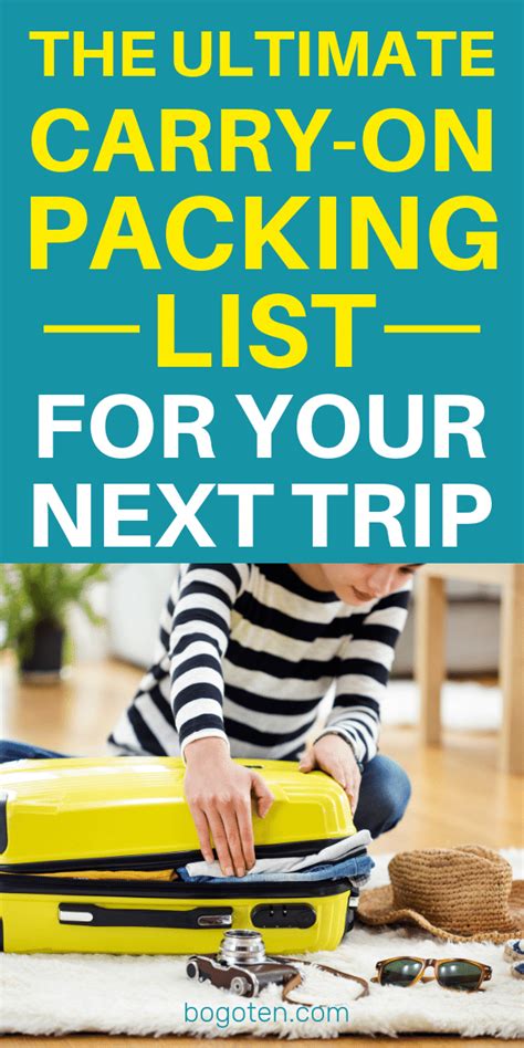 The Ultimate Carry On Packing List For Your Next Trip Artofit