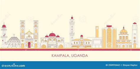 Kampala Uganda. City Skyline. Silhouette City. Design Vector. Famous ...