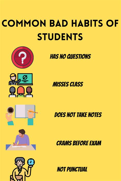 Common BAD HABITS of students in 2023 | Student, Good study habits, Study habits