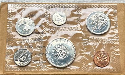 Authentic Canada 1964 Silver Proof Six Coin Set Woriginal Mint