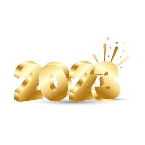 Feliz Año Nuevo 2023 Con Golden 3d Png Golden 3d Feliz Año Nuevo