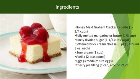 Ppt Honey Maid Cheesecake Recipe For Cake Lovers Powerpoint