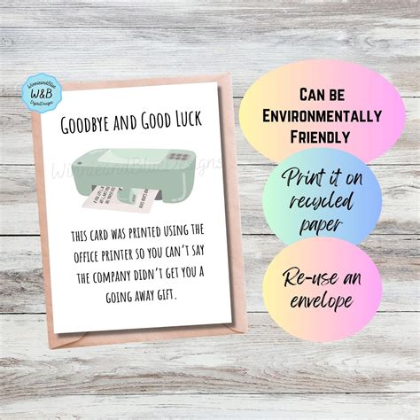 Printable Going Away Card For Coworker Or Boss Funny Going Away T