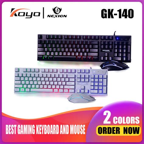 NEXION GK 140 GAMING KEYBOARD AND MOUSE COMBO RGB USB WIRED BLACK