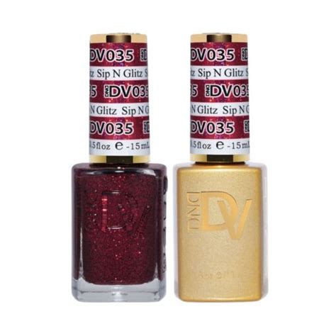 DND DIVA 035 Sip N Glitz DUO Polish The Studio Nail And