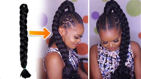 Beautiful Ponytail Tutorial Using Braid Extension😍 Youtube