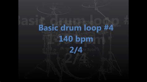 Basic Drum Loop 4 140 Bpm Youtube