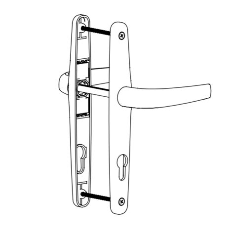 DOOR HANDLE AL IZMIR 85 MM AXIS NARROW DELUX 8003 Windoform