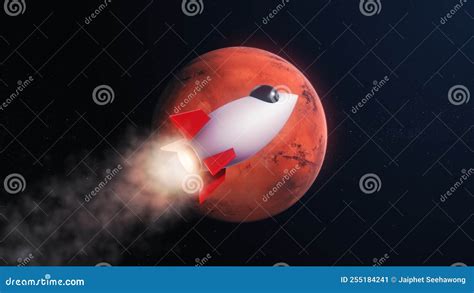 3d Render Space Traveler Rocket Jet Flying On Star Field Galaxy Space