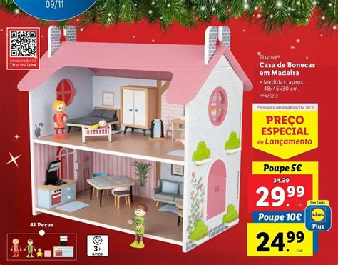 Promo O Playtive Casa De Bonecas Em Madeira Em Lidl