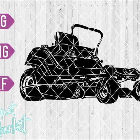 Zero Turn Lawn Mower Svg Etsy