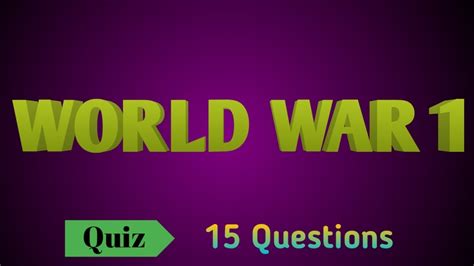 World War 1 Questions And Answers Ww1 Review Answers