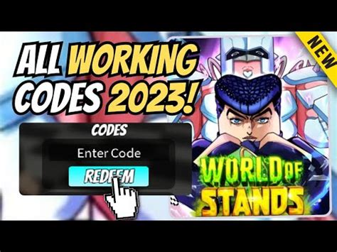 ALL NEW WORKING CHRISTMAS UPDATE CODES 2023 WORLD OF STANDS CODES