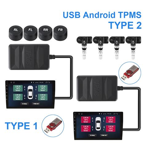 Android Car Tpms Tire Pressure Monitoring System For Car Radio Dvd Player Internal External