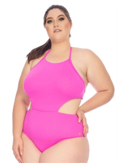 Maiô Engana Mamãe Bojo Plus Size Rosa Acqua Rosa