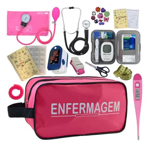 Kit De Enfermagem Completo Medidor Glicose Aparelho Pressao