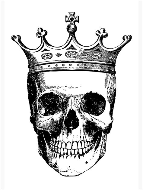 "Skull King | Skull with Crown | Skull Wearing a Crown | Vintage Skulls ...