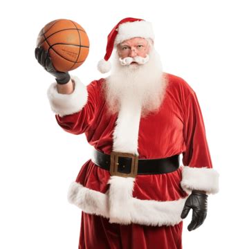 Pap Noel Listo Para Jugar Baloncesto En Navidad Png Dibujos Deporte